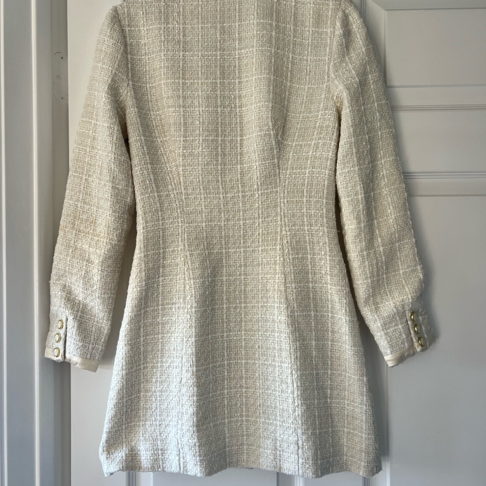 Reformation Ivory Textured Long Blazer - Picture 2 of 3